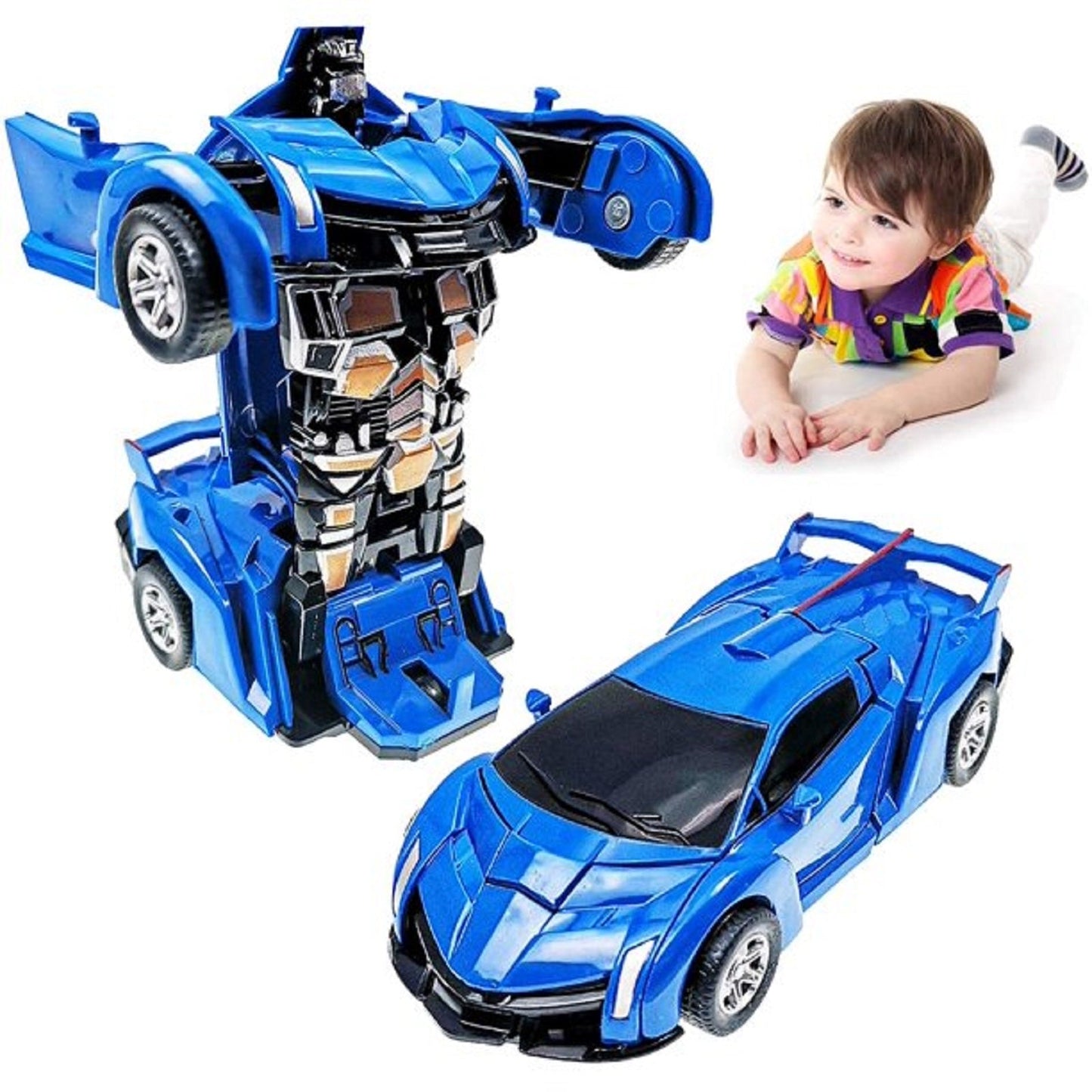CTYKEJ Deformation Robot Cars Toys for Kids Boys,Transforming Robot Car for Kids Toys,Birthday Christmas Gifts for 2 3 4 5 6 7 8 Years Kids Boys Girls,Blue