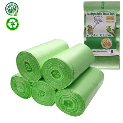 Hometimes 4-6 Gallon Biodegradable Trash Bags , 200 Bags, Small Trash Can Liners,4 5 6 Gallon Waste Basket Bags(Unscented, Tear-Resistant,Size Expanded)