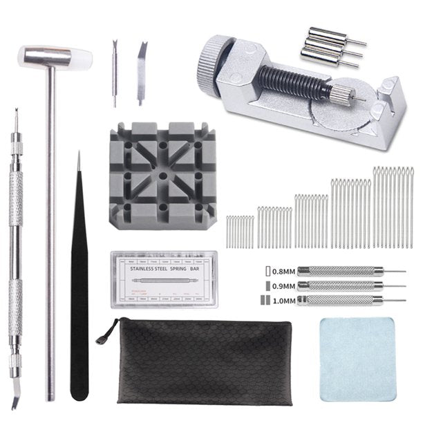 Aokelily Watch Link Removal Tool Kit, 522PCS in 1 Watch Repair Kit Spring Bar Tool Watch Tool Kit, Watch Band Strap Remover with 3 Extra Pins, 4 Tips Pins, 360PCS Link Pins