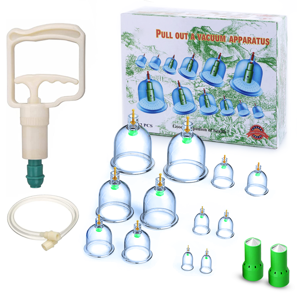 eTopeak 12 Cup Cupping Therapy Set, Biomagnetic Chinese Cupping Massage Cups