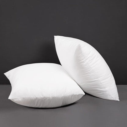 Ashler 100% Pure Cotton Soft Supportive Hypoallergenic Pillow Throw Cover Inserts Stuffer, 18 x 18 Inches, Pack of 2