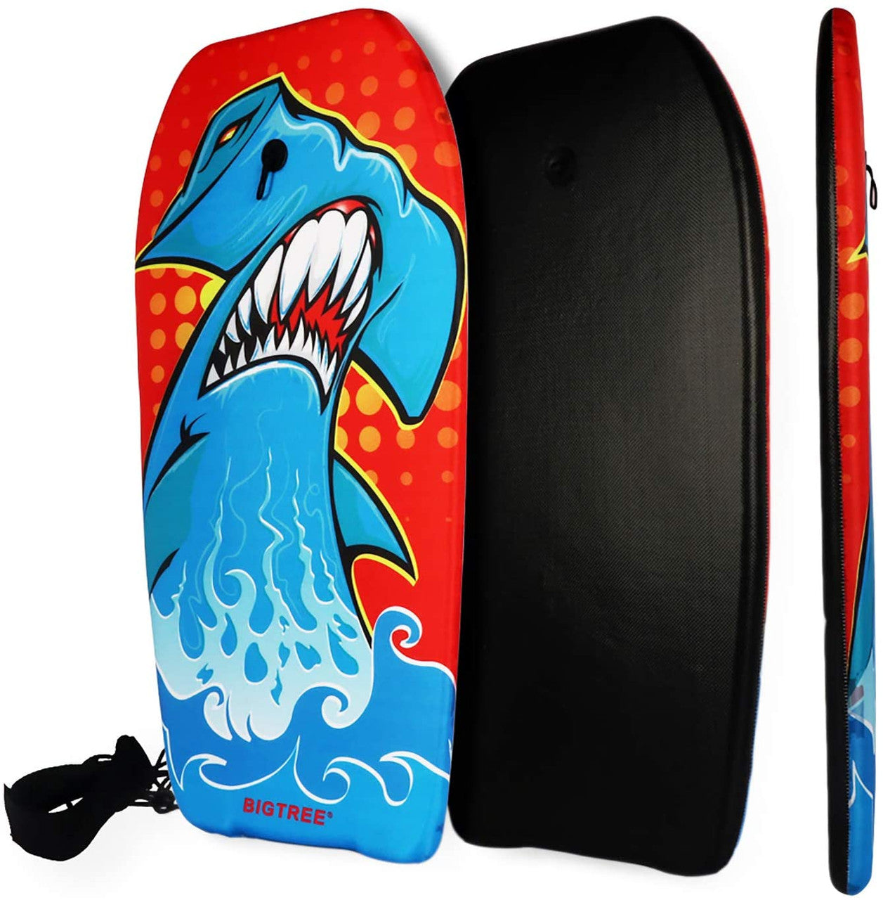 KAHOO Bodyboard Kickboard Surfing Skimboard Wake Boogie Board Pool Toy Shark