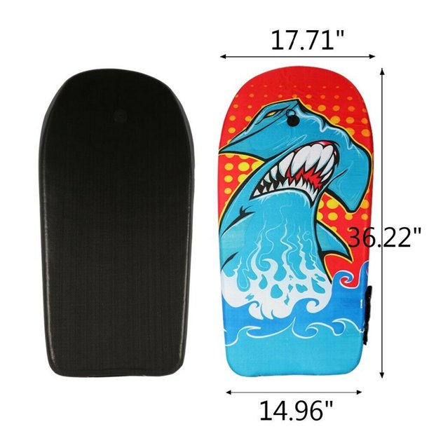 KAHOO Bodyboard Kickboard Surfing Skimboard Wake Boogie Board Pool Toy Shark
