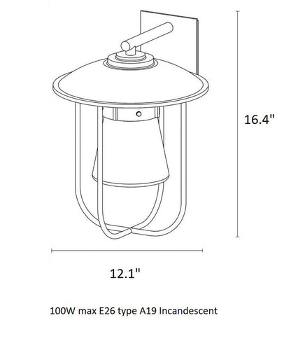 Erlenmeyer Large Outdoor Wall Sconce