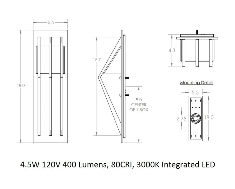 Bridge Outdoor Wall Sconce