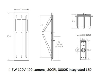 Bridge Outdoor Wall Sconce