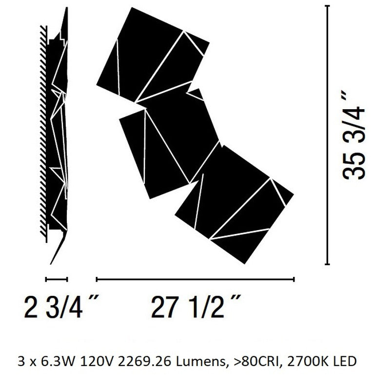 Origami Outdoor Wall Sconce