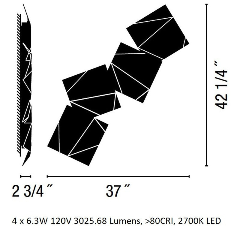 Origami Outdoor Wall Sconce