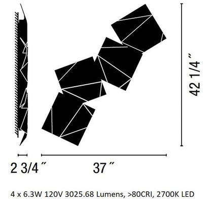 Origami Outdoor Wall Sconce