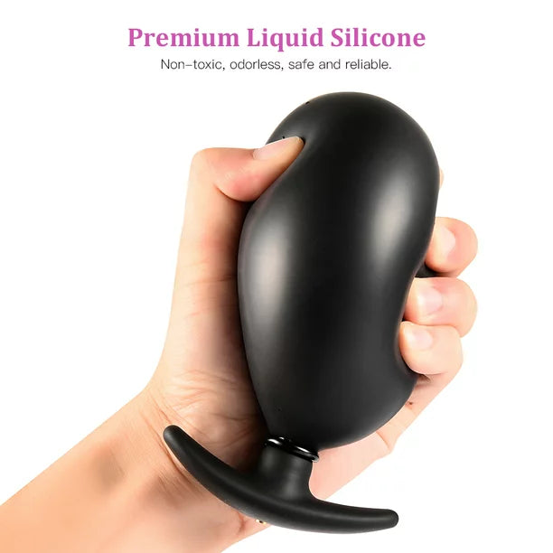 AOPAR Inflatable Anus Plug Adjustable Anal Massager Inflatable Butt Plug Sex Toys for Women Men, Black