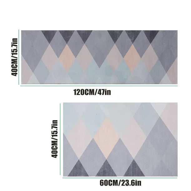 2Pcs Kitchen Mat Cushioned Anti-Fatigue Rug, Non-Slip, Thin and Comfort Rug for Kitchen, Floor, Home and Office