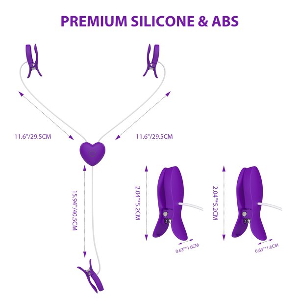 Breast Clamps Flirting Vibrating - 10 Vibration Modes Adult Toy Massager, Stimulator Wired Vibrators for Women & Couples