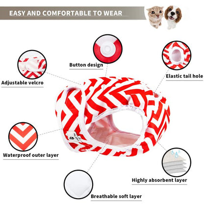 Snagle Paw Female Dog Diapers, 3ct Washable for Doggie Doggy Diapers, Reusable Pet Diapers for Female Dogs