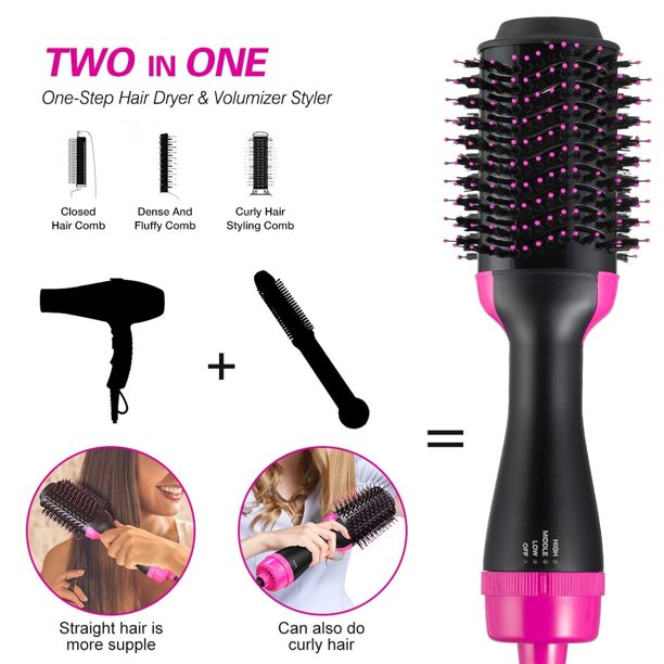 Ifanze Hair Dryer Brush, 3 in 1 Upgrade Hot Air Brush, Salon Negative lon Styling Dryer Brush Perfect for Hair Straightening, Curling, Styling and Drying All Hair Types
