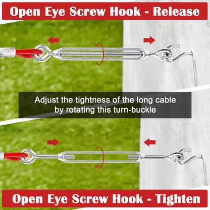 Dog Leads for Yard, Trolley Cable Tie Out for Dogs Zip Line 100 FT with 10 FT Pully Chain for Dogs Up to 125 Lbs, Outside Dog Leash Cable, Red