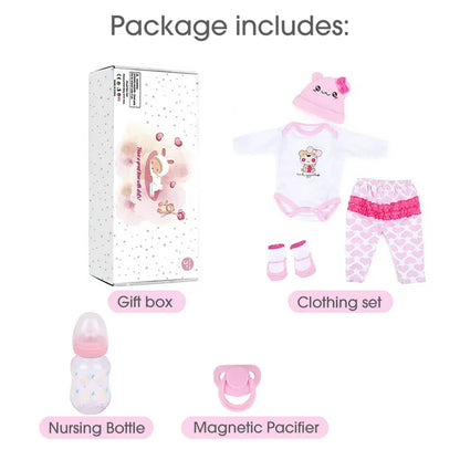 JoRocks 22" Reborn Baby Dolls , Newborn Baby Realistic Doll Handmade Lovely Lifelike Vinyl Baby Doll, Kids Toy Birthday Christmas Gift for Girls ,Pink