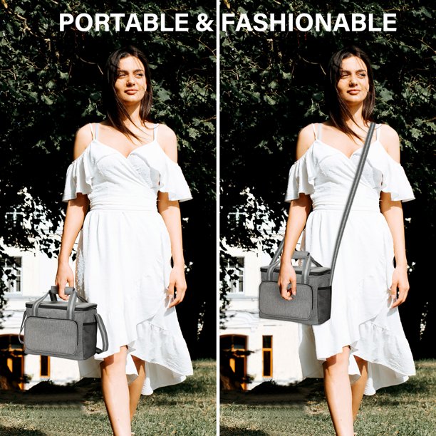 Antobag Insulated Lunch Bag with Water-Resistant, Adjustable Shoulder Strap Cooler Tote Bag