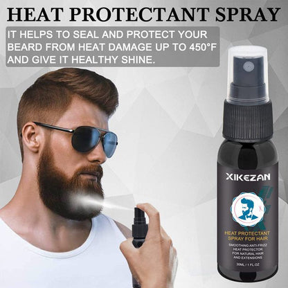 XIKEZAN Beard Straightener Kit,Beard Growth Grooming Kit W/Beard Straightener,Heat Protectant Spray,Beard Wash Shampoo,Conditioner,Oil,Balm,Wax,Comb,Brush,Scissor,Bag,E-Book