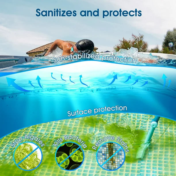 180 Pcs 0.3 inch Chlorine Tablets for Swimming Pool