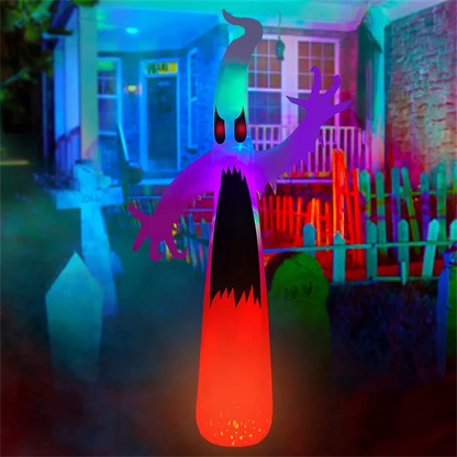 10ft Halloween Inflatables Ghost, Melliful Blow up with Color Changing LED Lights
