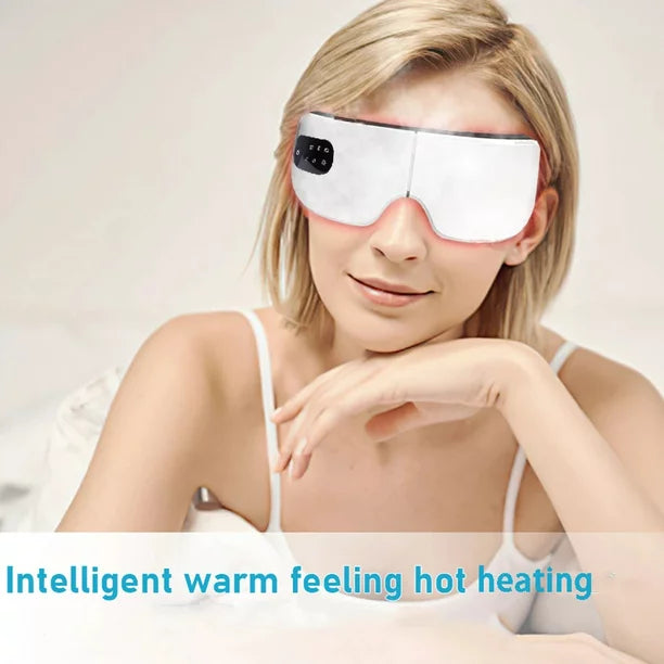 iFanze Eye Massager with Heat, Bluetooth Music Heated Massager for Migraines, Relax and Reduce Eye Strain Dark Circles Eye Bags Dry Eye Improve Sleep, Ideal Gifts for Women/Men