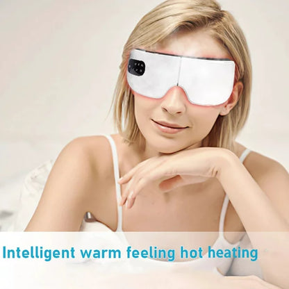 iFanze Eye Massager with Heat, Bluetooth Music Heated Massager for Migraines, Relax and Reduce Eye Strain Dark Circles Eye Bags Dry Eye Improve Sleep, Ideal Gifts for Women/Men