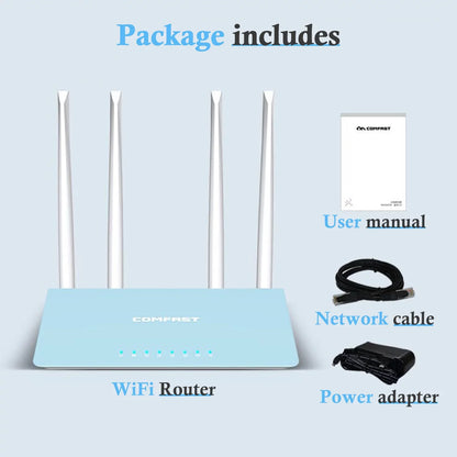 Doosl AC1200 WiFi Router, High Speed Dual-Band Gigabit Internet Router for Home, 1200 Mbps Fast Ethernet Ports, Blue