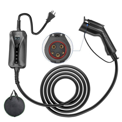 JUGACOOL Type-1 small screen model with car charger 16A NEMA6-20 plug 16ft-US C43