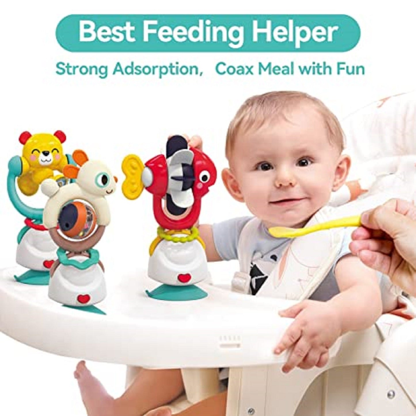 Baby Toys 6 to 12 Months High Chair Toys,2-in-1 Developmental Tray Toy for Early Learning Infant Toys 12-18 Months,Newborn Gifts for 6 12 18 24 Month,1 2 Year Olds Boys Girls Toddler Toys,Fish