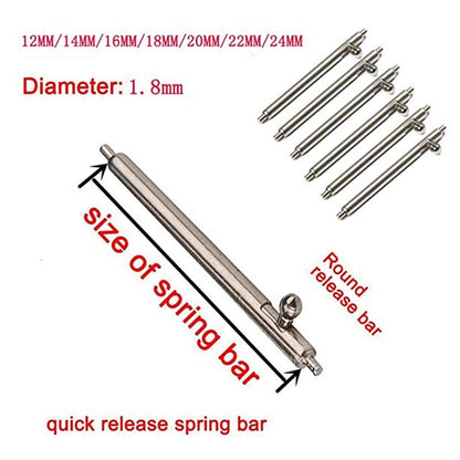 Aokelily 20MM Quick Release Spring Bars Pins-20PCS Stainless Steel Watch Strap Watch Repair Spring Bar Tool