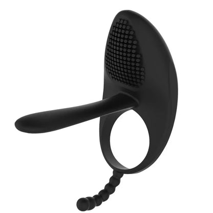 AOPAR Vibrating Penis Ring with Tongue Clitoral Stimulator Couple Ring Wearable Vibrator Anal Beads with 7 Vibration Modes Sex Toys for Women Men Couple, Black