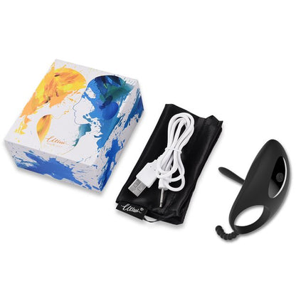AOPAR Vibrating Penis Ring with Tongue Clitoral Stimulator Couple Ring Wearable Vibrator Anal Beads with 7 Vibration Modes Sex Toys for Women Men Couple, Black