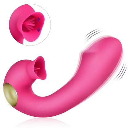 AOPAR G-Spot Stimulator Rechargeable 10 Modes Vibrator Clitoris Licking Sex Toys for Women, Rosy