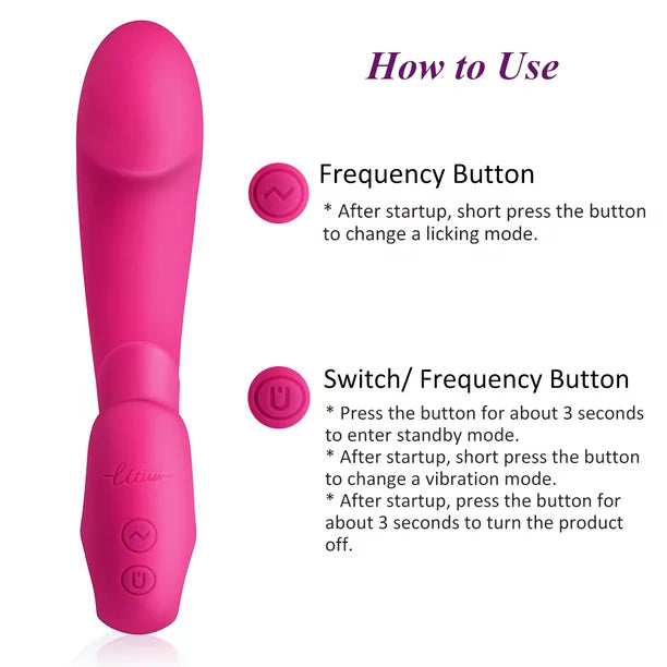 AOPAR G-Spot Stimulator Rechargeable 10 Modes Vibrator Clitoris Licking Sex Toys for Women, Rosy