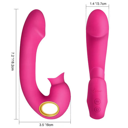 AOPAR G-Spot Stimulator Rechargeable 10 Modes Vibrator Clitoris Licking Sex Toys for Women, Rosy