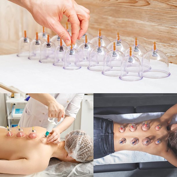 iFanze Cupping Set, 32 Pcs Cupping Kit, Professional Chinese Cupping Therapy, Cupping Therapy Sets with Vacuum Pump, Cups for Massage, Back Pain Relief & Cellulite Reduction