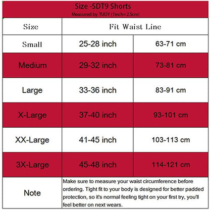 TUOY Men's Padded Compression Shorts Football Girdle for Male