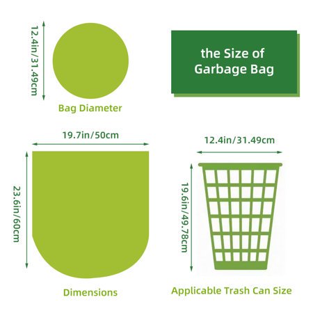 Hometimes 4-6 Gallon Biodegradable Trash Bags , 200 Bags, Small Trash Can Liners,4 5 6 Gallon Waste Basket Bags(Unscented, Tear-Resistant,Size Expanded)