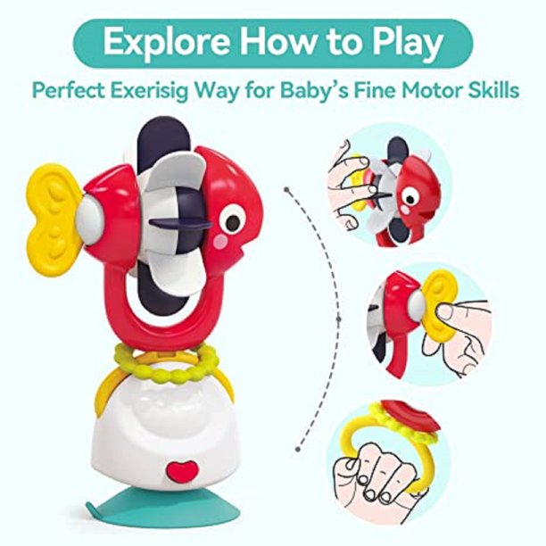 Baby Toys 6 to 12 Months High Chair Toys,2-in-1 Developmental Tray Toy for Early Learning Infant Toys 12-18 Months,Newborn Gifts for 6 12 18 24 Month,1 2 Year Olds Boys Girls Toddler Toys,Fish