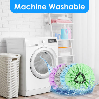 VACUSHOP Microfiber Cloth Mop Replacement Compatible with O-Cedar EasyWring Spin Mop Microfiber Easy Cleaning of Home Floors for 0.8" Diameter Mop Handle，1 base+2 mop