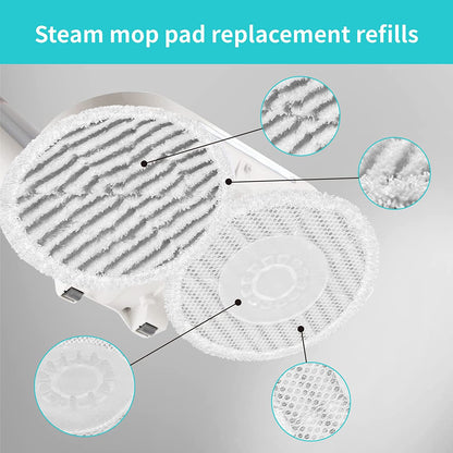 4 Packs Replacement Round Steam Mop Pads for Shark S7020 S7000 Steam Mop, Steam&Scrub