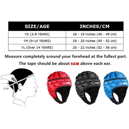 TUOY Kid Football Helmet Flag Football Helmet Pad Headgear Protection Head Guard for Rugby