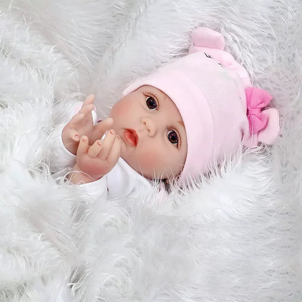 JoRocks 22" Reborn Baby Dolls , Newborn Baby Realistic Doll Handmade Lovely Lifelike Vinyl Baby Doll, Kids Toy Birthday Christmas Gift for Girls ,Pink