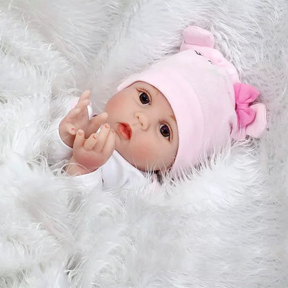 JoRocks 22" Reborn Baby Dolls , Newborn Baby Realistic Doll Handmade Lovely Lifelike Vinyl Baby Doll, Kids Toy Birthday Christmas Gift for Girls ,Pink