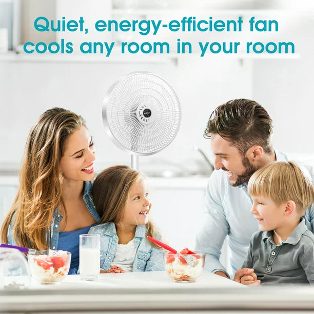 16" Pedestal Remote Control Oscillating Stand up Fan 9-Hour Timer, 8-Speed, Electric Cooling Fans for Home Office Bedroom Use