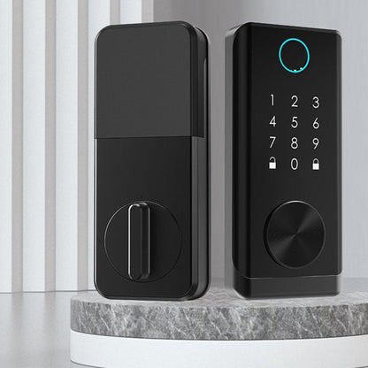 Smart Door Lock, Touchscreen Keypad Deadbolt, Keyless Door Entry for Exterior Door, Bluetooth Digital Door Lock Works with APP Control, IC Cards, Fingerprint Door Lock