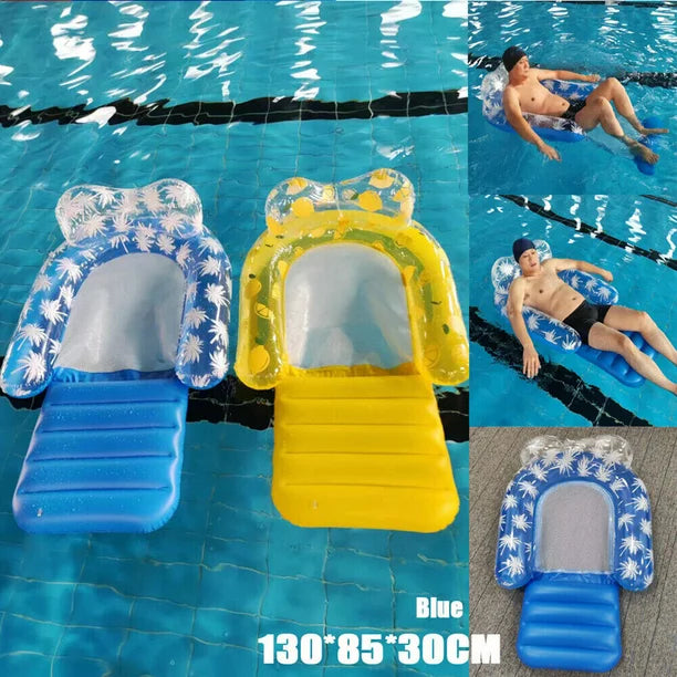 Ifanze Pool Floats, Inflatable Swimming Pool Loungers with Headrest for Pool Storage Toy, Beach Accessories, Water Hammock for Adults, Kids
