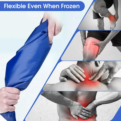 2Pack Ice Pack for Injuries Reusable, iFanze Gel Hot Cold Pack Therapy Wrap for Hip Neck Shoulder Knee Back Pain Hot Cold Compress for Swelling, Bruises, Surgery, 18 x 7 in