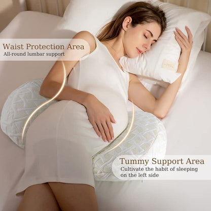 iFanze Pregnancy Pillows for Sleeping, Turkish Probiotic Fabric, White Gold