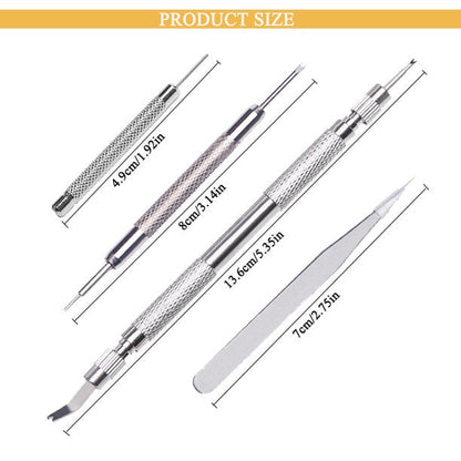 Aokelily 98PCS Spring Bar Tool Watch Band Tool Set, Watch Wrist Bands Strap Removal Repair Fix Kit with 4 Extra Tips Pins & Heavy Duty 316 Stainless Steel Pins